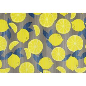 Tapete Antiderrapante Tropical 43cm x 65cm Limões Kapazi