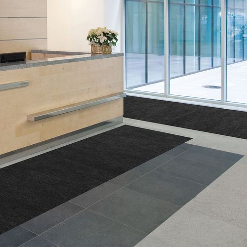 Rolo Agulhado Home para Entrada Preto 60cm x 10m - Kapazi