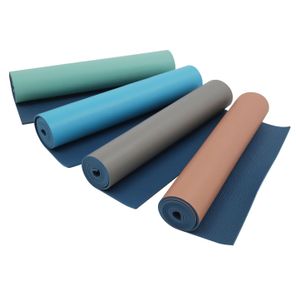 Tapete para Yoga Rolo 60cm x 10m Bicolor Azul Kapazi