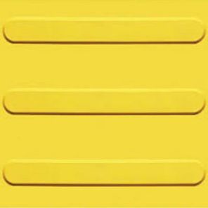 Piso de Demarcação Tátil Direcional Kit 16 peças 25cm x 25cm Amarelo Kapazi