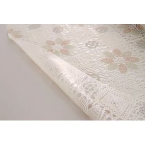 Toalha de Mesa Rolo 1,37m x 20m Colorida Flores Croche