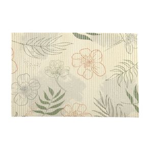 Tapete para Cozinha Tropical 43cm x 65cm Floral Delicado Kapazi