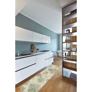 Tapete para Cozinha Tropical 43cm x 65cm Floral Delicado Kapazi