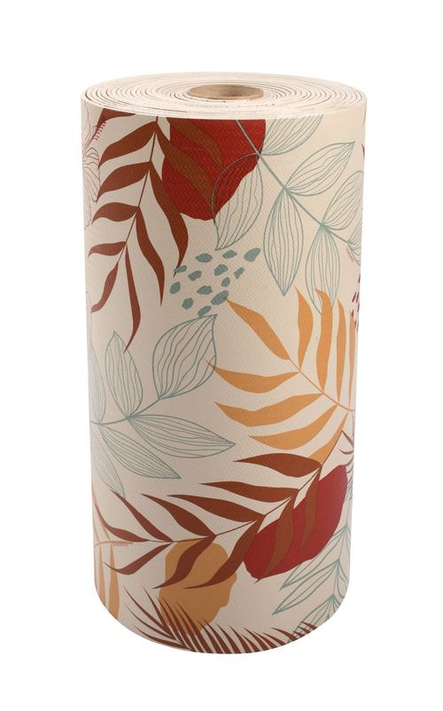 Passadeira Antiderrapante Flex Rolo 60cm x 15m Folhagem Colorida Kapazi