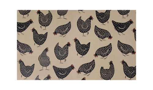 Passadeira Flex Rolo 60cm x 15m Galinhas Pretas Kapazi