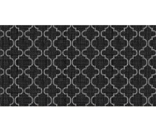 Tapete Antiderrapante Tropical 43cm x 130cm Árabe Preto Kapazi