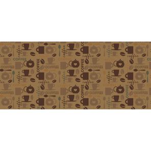 Tapete Antiderrapante Tropical 43cm x 130cm Coffee Kapazi