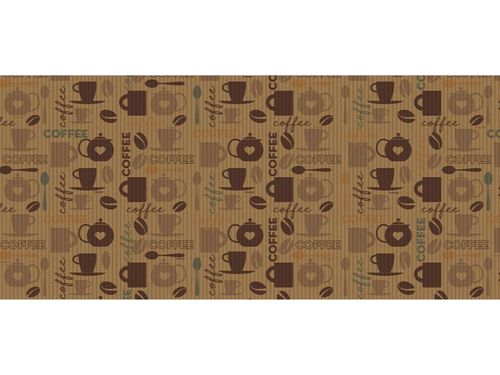 Tapete Antiderrapante Tropical 43cm x 130cm Coffee Kapazi