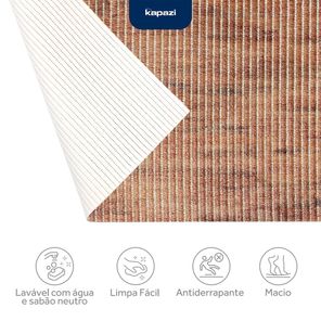 Tapete Antiderrapante Tropical 43cm x 65cm TR13 Bronze Kapazi