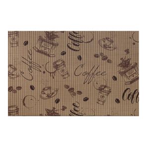 Tapete Antiderrapante Tropical 43cm x 65cm Café Expresso Kapazi