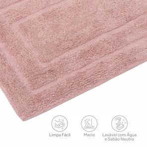 Tapete para Banheiro Happy Rosa 40cmx60cm Kapazi