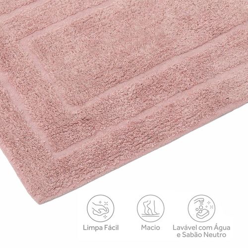 Tapete para Banheiro Happy Rosa 40cmx60cm Kapazi
