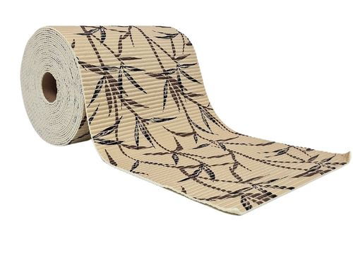 Tapete Antiderrapante Tropical Rolo 65cm x 15m Bambu Marrom Kapazi