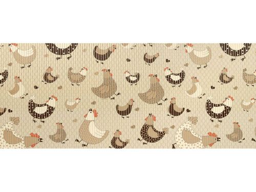 Tapete Antiderrapante Tropical Rolo 65cm x 15m Galinha Caipira Kapazi