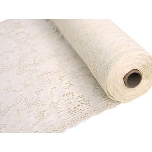 Toalha de Mesa Rendeira Rolo 1,37m x 20m Bege Flor Kapazi