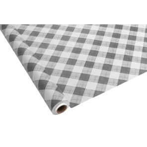 Toalha de Mesa Classic Rolo 1,37m x 20m Picnic Cinza Kapazi