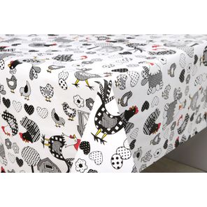Toalha de Mesa Carinho Rolo 1,37m x 30m Galinhas Diversas Kapazi