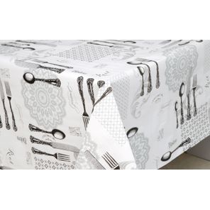 Toalha de Mesa Carinho Rolo 1,37m x 30m Talheres Bistrô Kapazi