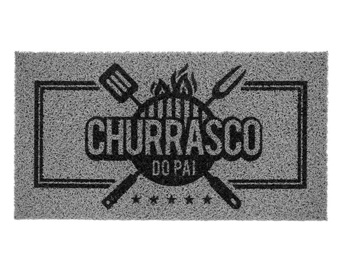 Capacho Vinil SuperPrint 40cm x 75cm Churrasco do Pai Kapazi