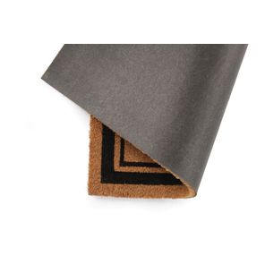 Tapete de Entrada Fibra de Coco 50cm x 75cm Moldura Kapazi