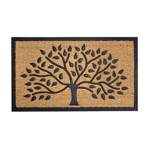 Capacho de Entrada Fibra de Coco 45cm x 75cm Árvore da Vida Kapazi