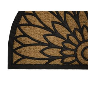 Capacho de Entrada Fibra de Coco 45cm x 75cm Flor de Lótus Kapazi
