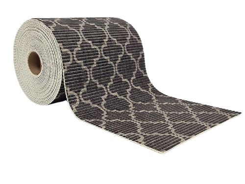 Tapete Antiderrapante Tropical Rolo 65cm x 15m Árabe Preto Kapazi
