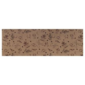 Tapete Antiderrapante Tropical 43cm x 130cm Café Expresso Kapazi