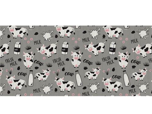Tapete Antiderrapante Tropical 43cm x 130cm MuMu Cinza Kapazi