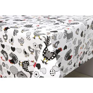 Toalha de Mesa Carinho Rolo 1,37m x 30m Galinhas Diversas Kapazi