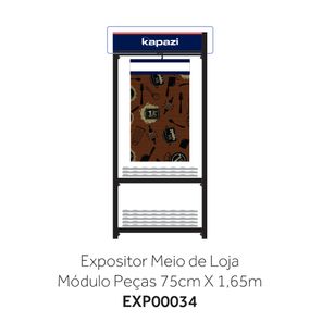 Expositor Meio de Loja 75x165cm Kapazi