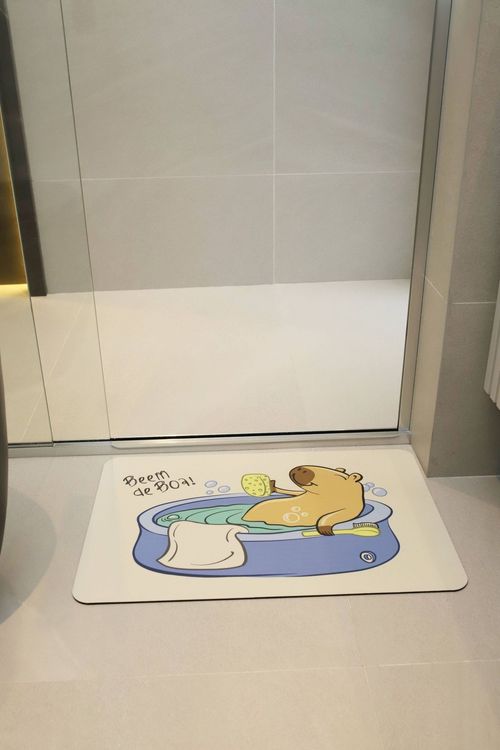 TAPETE BANHEIRO SUPER SPLASH CAPIVARA BEM DE BOA 40X60 CM