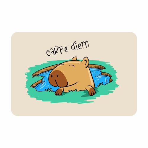 TAPETEBANHEIRO SUPER SPLASH CAPIVARA CAPPE DIEM 40X60 CM
