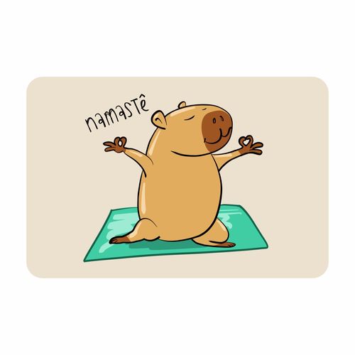 TAPETE BANHEIRO SUPER SPLASH CAPIVARA NAMASTE 40X60 CM