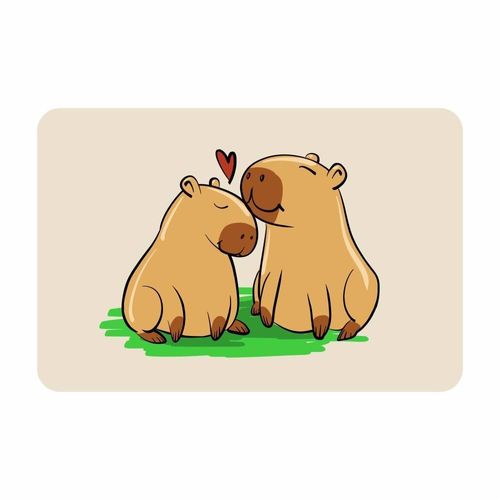 TAPETE BANHEIRO SUPER SPLASH AMOR CAPIVARA 40X60 CM