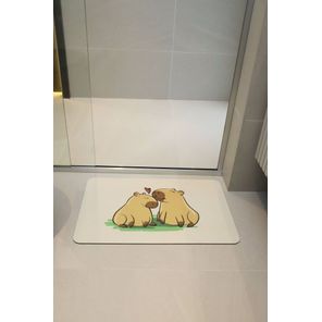 TAPETE BANHEIRO SUPER SPLASH AMOR CAPIVARA 40X60 CM
