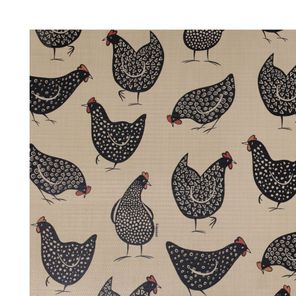 Passadeira Flex Antiderrapante 43cm x 180cm Galinha Preta Kapazi