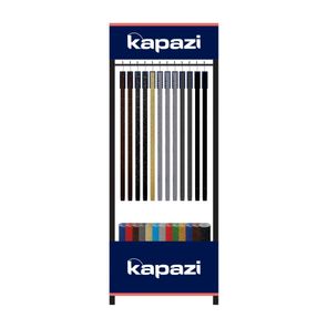 Kit Expositor com 36 Tapetes Vinil Super Print Kapazi – Capachos Antiderrapantes 40x60cm para Revenda