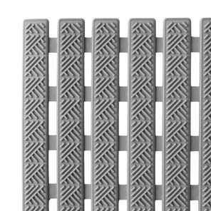 Tapete para Banheiro Deck para Box Linear Cinza 36x68cm Kapazi