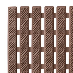 Tapete para Banheiro Deck para Box Linear Marrom 36x68cm Kapazi