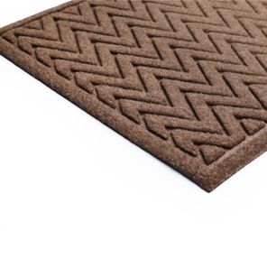 Tapete para Entrada Kapazi Zig Zag Marrom 45x75cm – Antiderrapante