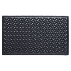 Tapete para Entrada Kapazi Zig Zag Preto 45x75cm – Antiderrapante