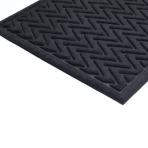 Tapete para Entrada Kapazi Zig Zag Preto 45x75cm – Antiderrapante