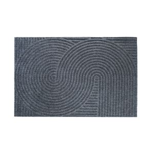 Tapete de Banheiro Kapazi Flow Preto 60x90cm – Antiderrapante e Absorvente