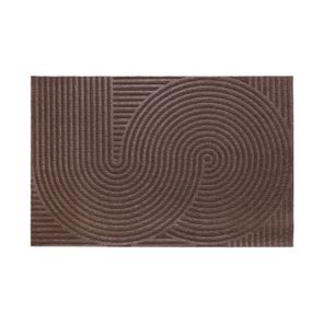 Tapete de Banheiro Kapazi Flow Marrom 60x90cm – Antiderrapante e Absorvente