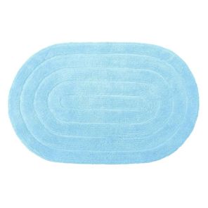 Tapete para Banheiro Allegro 40cm x 60cm Azul Céu Oval Kapazi