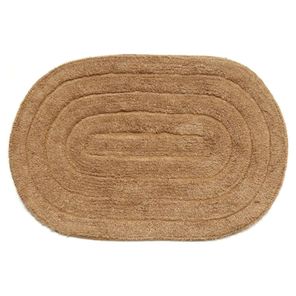 Tapete Banheiro Antiderrapante Allegro Oval Linen 40cm x 60cm Kapazi