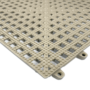 Piso Modular Antiderrapante AcquaKap Bege 30cm x 30cm Kit 6 Peças Kapazi