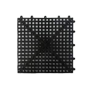 Piso Modular Antiderrapante AcquaKap Preto 30cm x 30cm Kit 6 Peças Kapazi