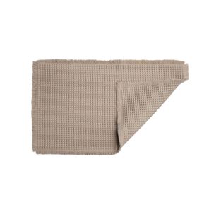 Tapete de Banheiro Waffle Marrom 50x80cm Kapazi – Macio, Antiderrapante e Absorvente